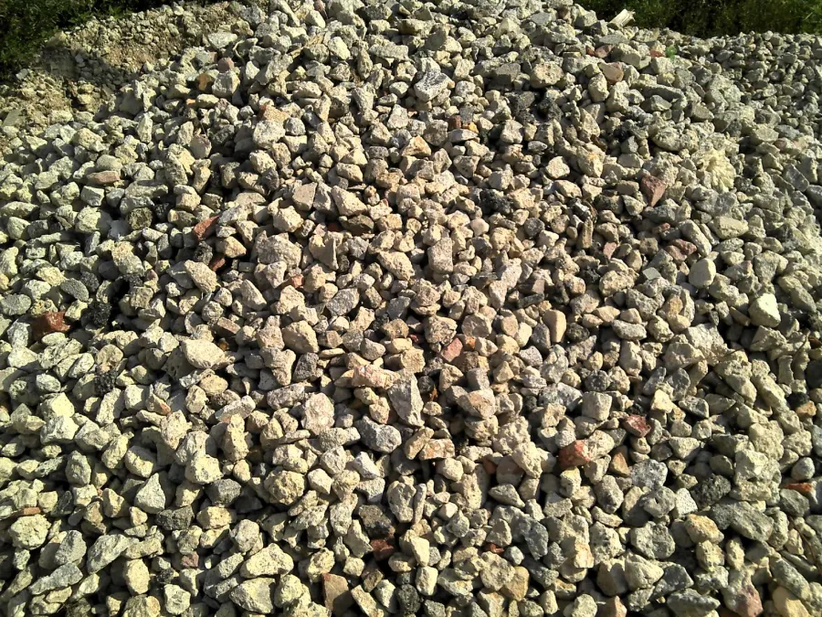 A pile of gravel is shown.